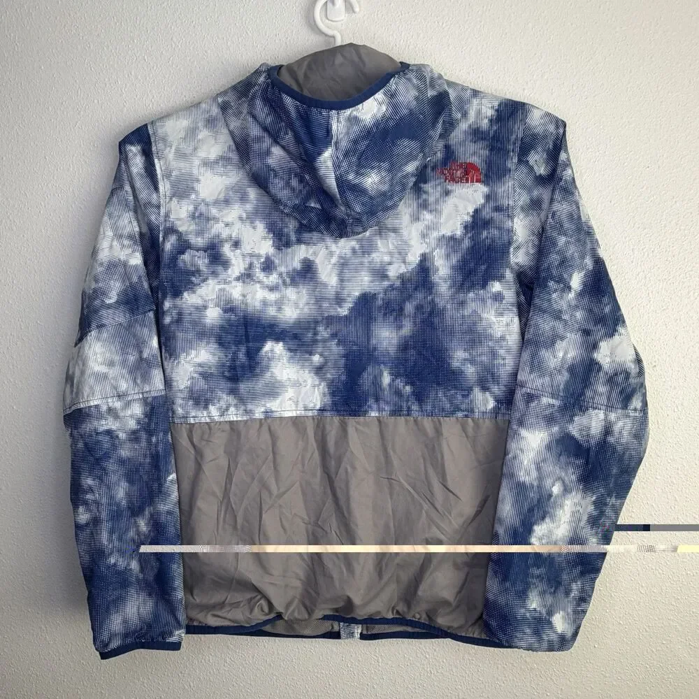 The North Face Windbreaker Jacket Cloud Camo Blue White Full Zip Men’s Medium